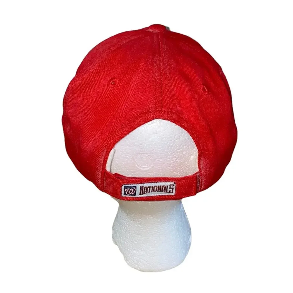 New Era Washington Nationals Red Adjustable MLB Baseball Cap One Size Signed